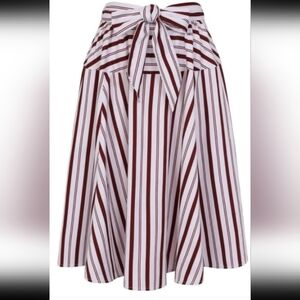 Collectif Mainline Skirt Kylie Candy Cane Striped 🍬 Swing Skirt